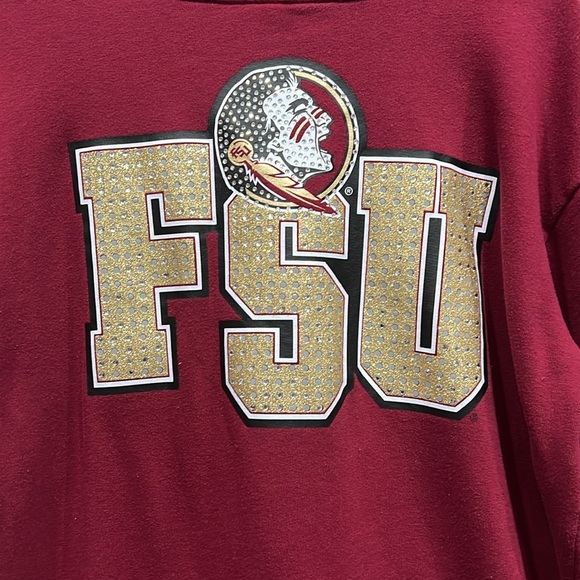 PINK FSU Sparkle light hoodie with front pocket Great condition sweater SZ S - Picture 3 of 10